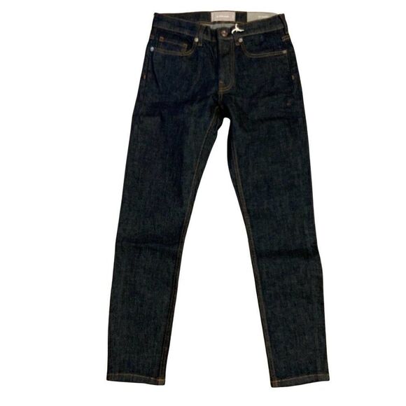 Everlane Jeans Mid Rise Skinny Dark Rinse Ankle Length Size 24 New - Picture 1 of 9